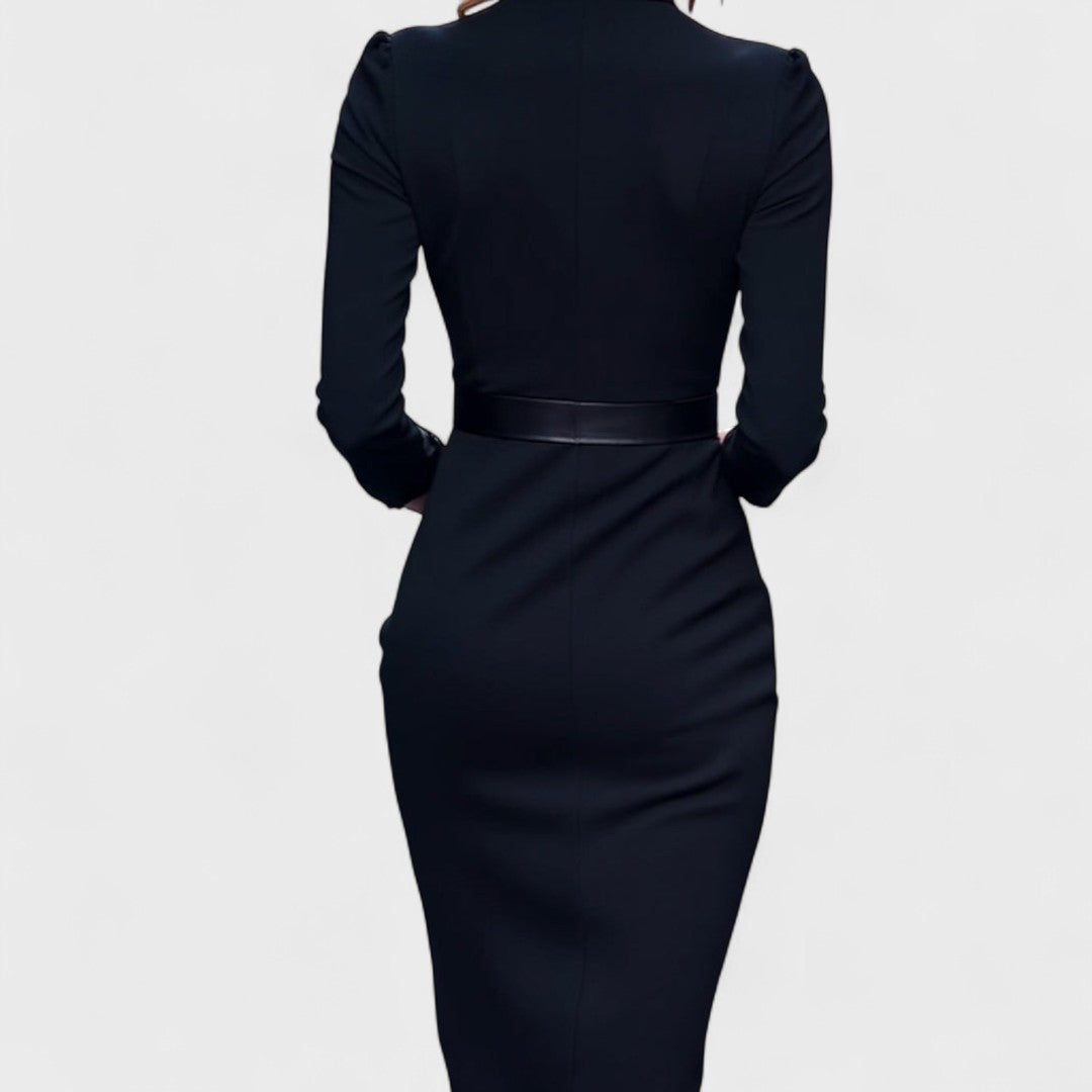 Vivienne – The Belted Power Dress Maxi
