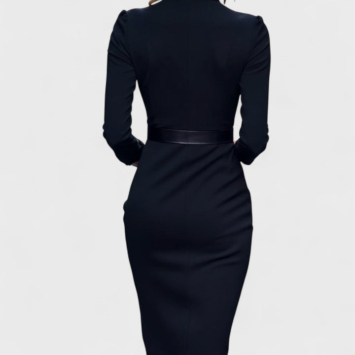 Vivienne – The Belted Power Dress Maxi