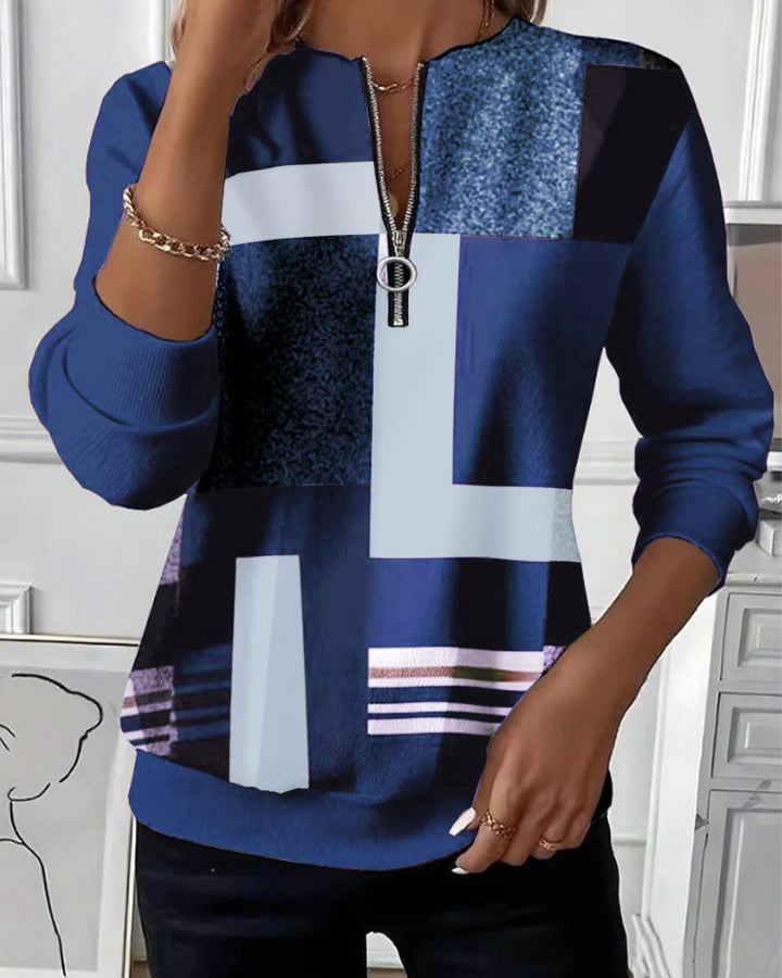 Laila | Casual Half-Zip Sweatshirt