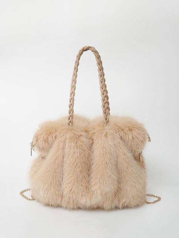 CHARLOTTE- Plush Velvet Tote Bag