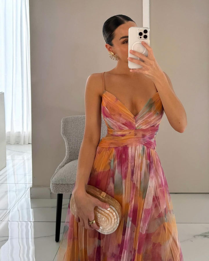 Serena – Enchanting Floral Print Maxi Dress 🌸