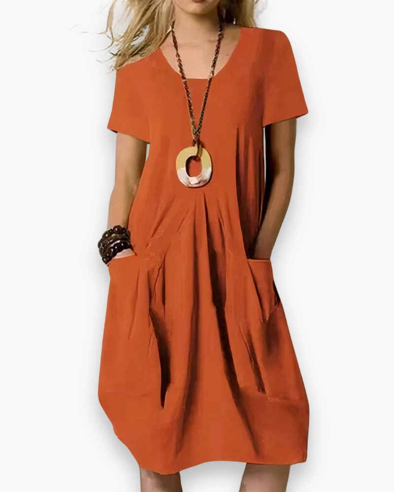 Elle | Loose, comfortable women’s dress | Elegant midi length