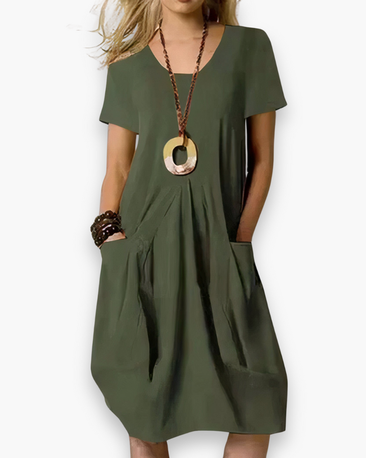 Elle | Loose, comfortable women’s dress | Elegant midi length