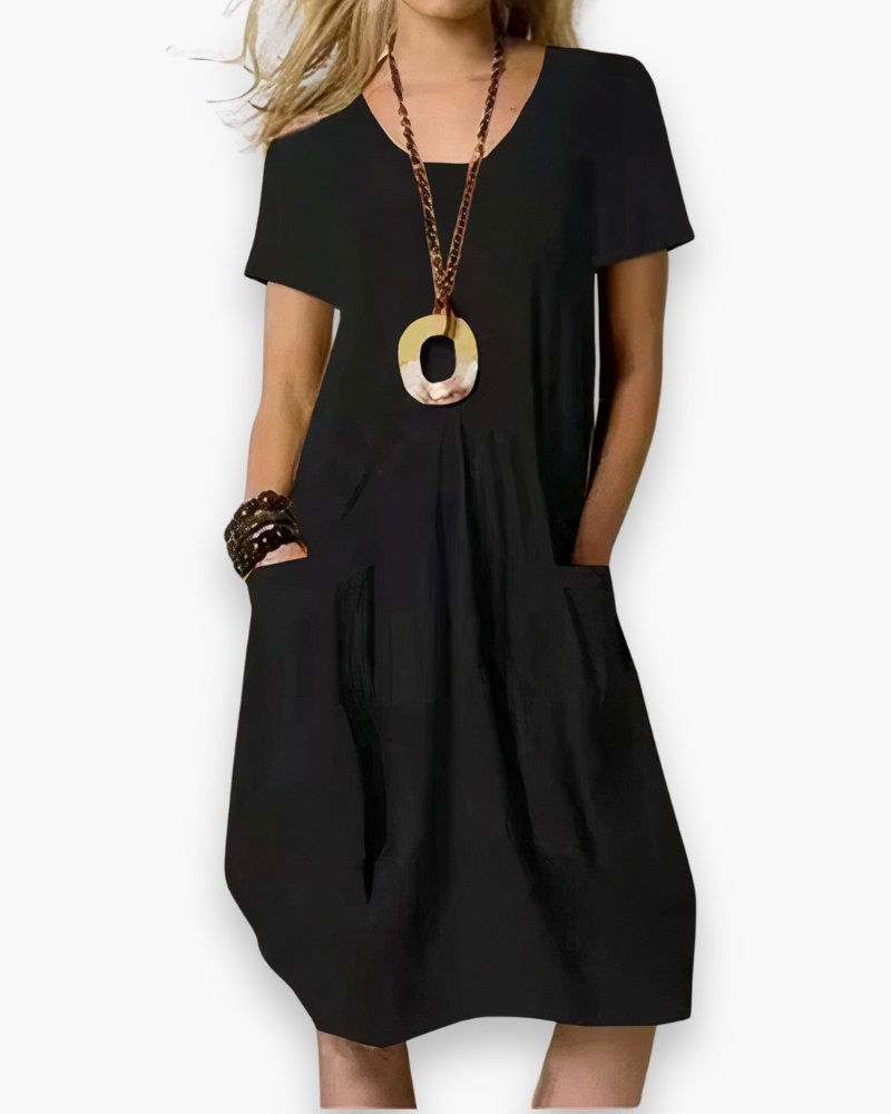 Elle | Loose, comfortable women’s dress | Elegant midi length