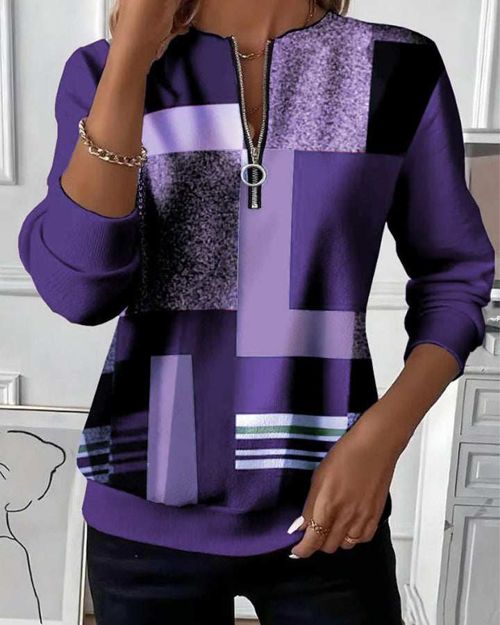 Laila | Casual Half-Zip Sweatshirt