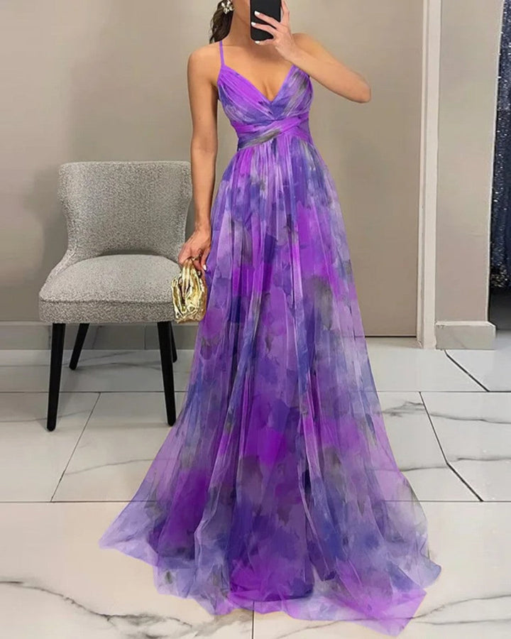Serena – Enchanting Floral Print Maxi Dress 🌸