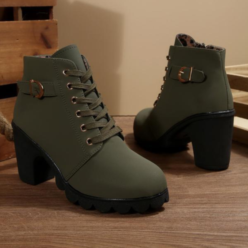 KATNI - Chic Buckle Ankle Boots