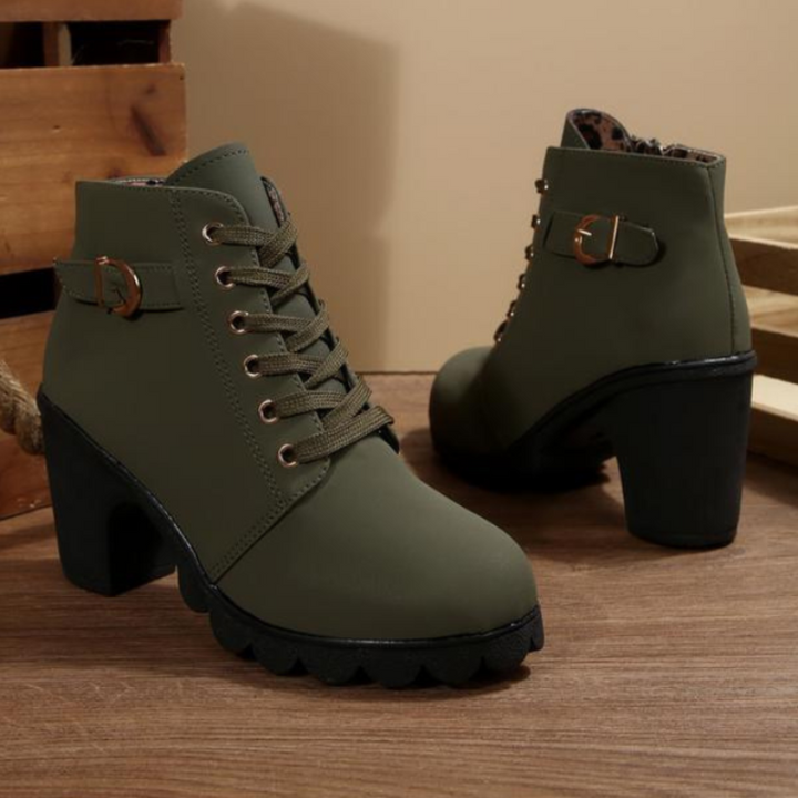 KATNI - Chic Buckle Ankle Boots