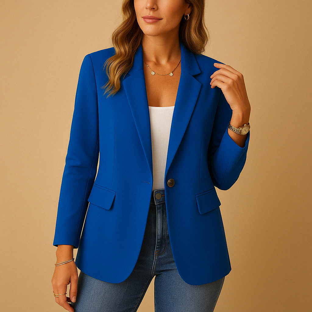 Women’s Fitted Blazer – Tailored Stretch Design for Smart and Casual Looks