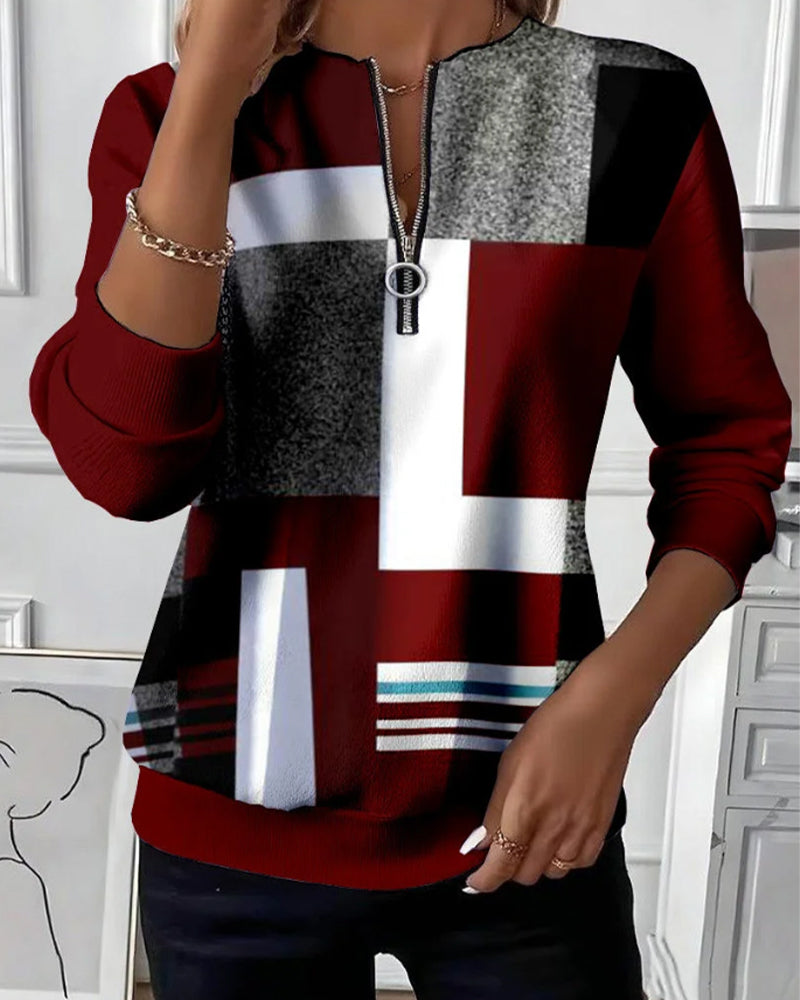 Laila | Casual Half-Zip Sweatshirt