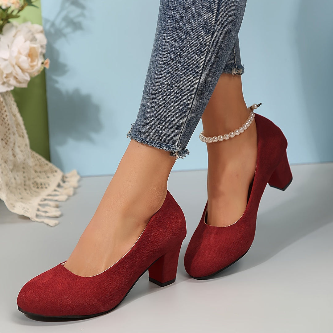 Laure™ – Escarpins à bout large et talon stable pour un confort sans douleur