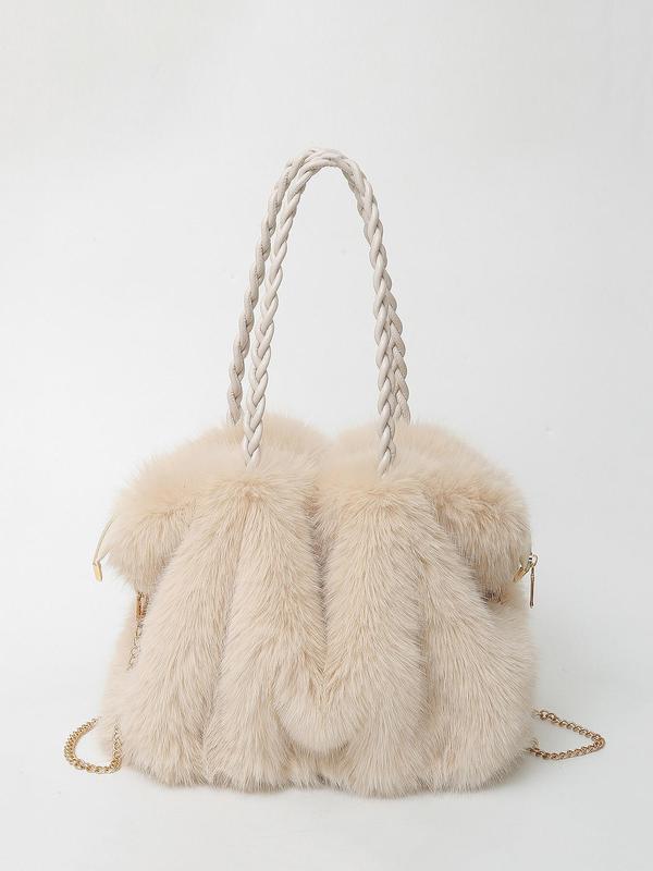 CHARLOTTE- Plush Velvet Tote Bag