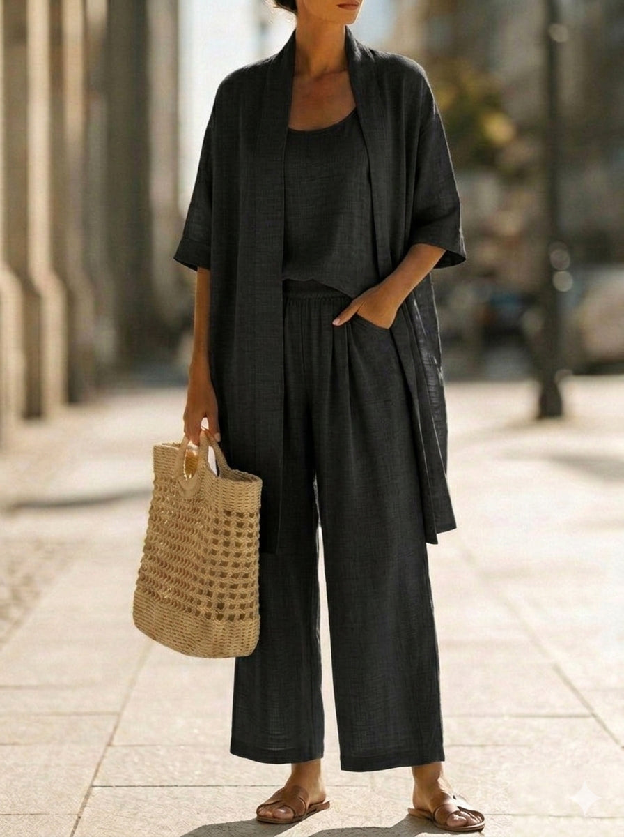 Sophia™ | Linen Three-Piece Set