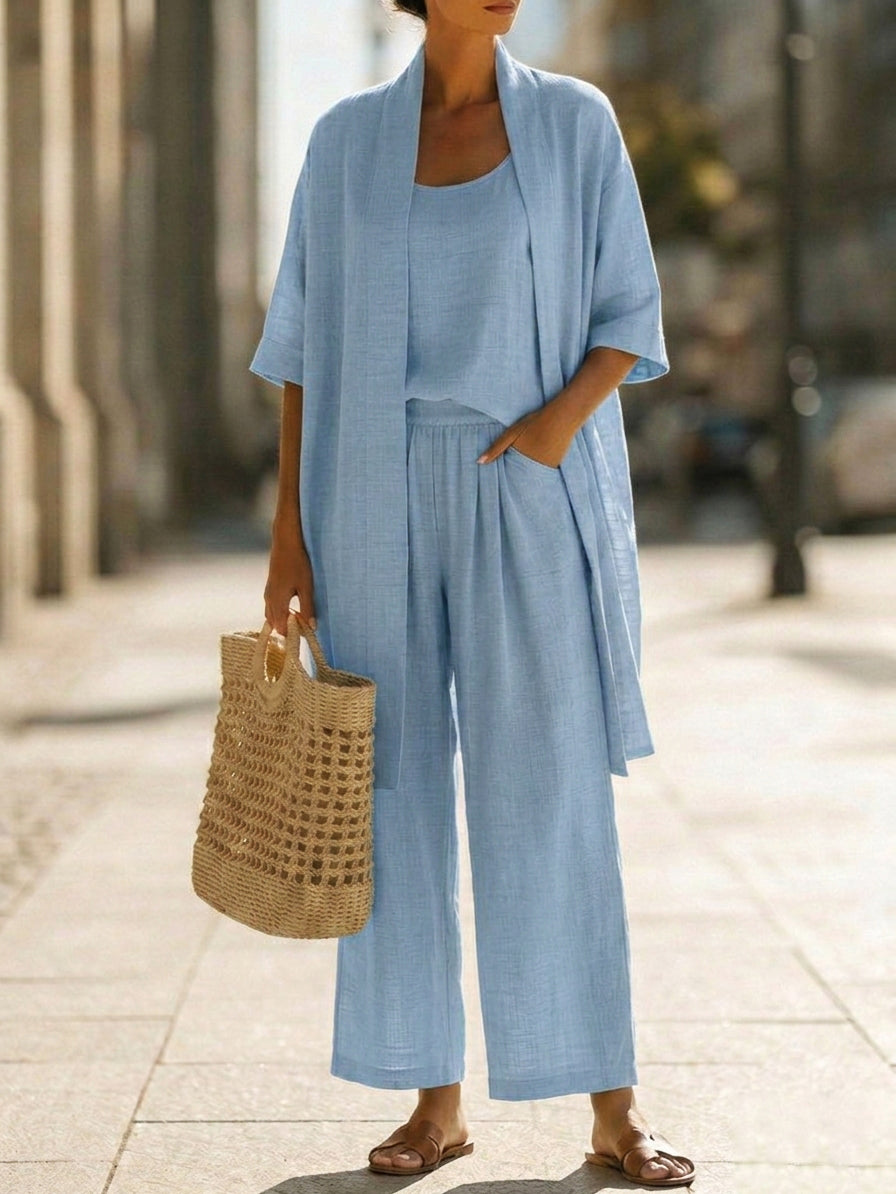 Sophia™ | Linen Three-Piece Set