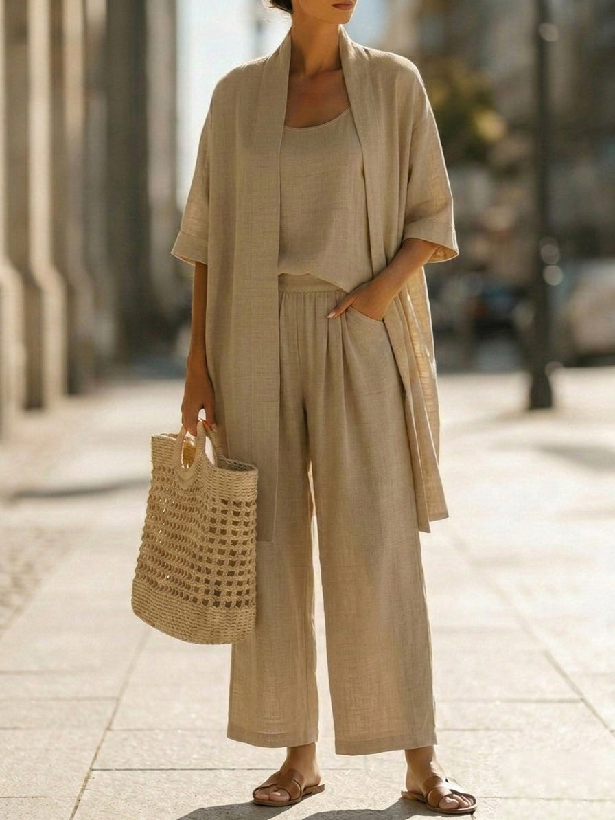 Sophia™ | Linen Three-Piece Set