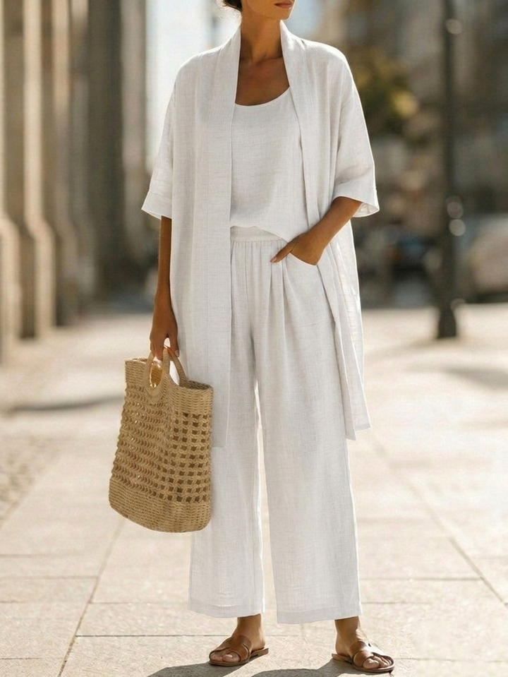 Sophia™ | Linen Three-Piece Set