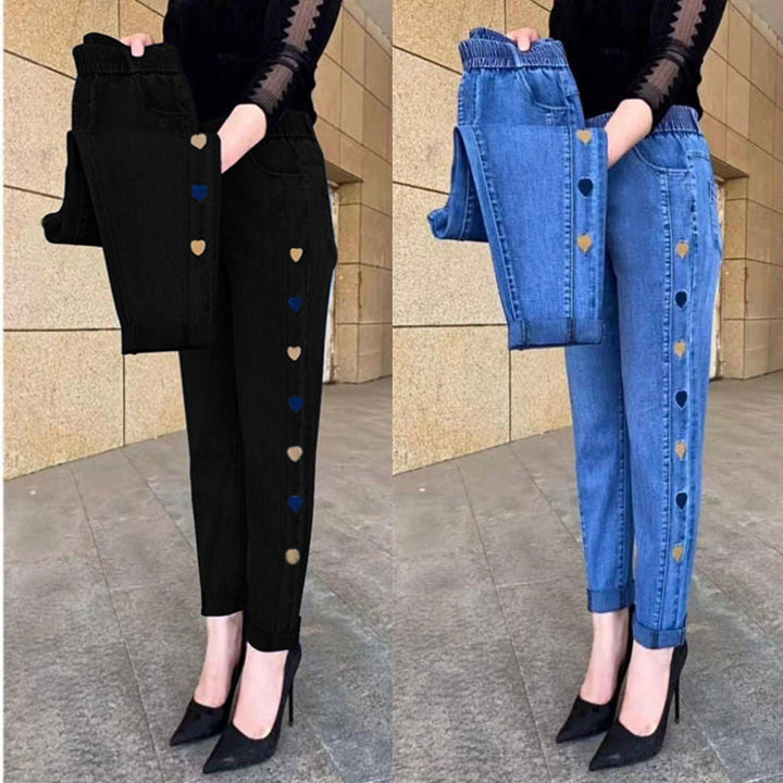 Soraya – Highly Stretchy Women’s Jeans with Heart Embroidery